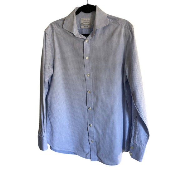 Charles Tyrwhitt Men's 16/34 Slim Fit Light Blue Dress Shirt Button Down - Picture 1 of 7